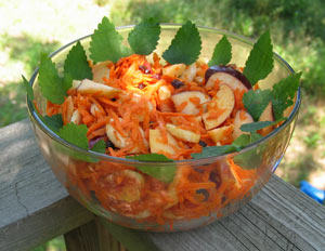 Fruit salad with PineNut.com American pine nuts